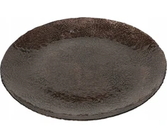 Boltze Bolze Dekoratyvinė lėkštė stiklinis RUDAS, Ø 32 cm