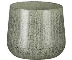 Boltze vazonas Mica Benson 1071766 metalinis Ø 12 cm pilka