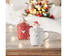 Boltze Home MALENA alaus puodelis su dangteliu, 360 ml