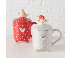 Boltze Home MALENA alaus puodelis su dangteliu, 360 ml