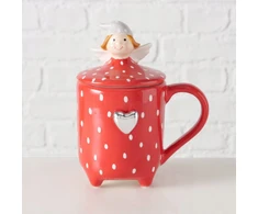 Boltze Home MALENA alaus puodelis su dangteliu, 360 ml