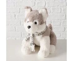 Boltze Home pliušinis šuo su šaliku BELLO, 28 cm