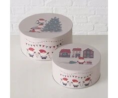 Boltze Home Rinkinys iš dviejų MONTI laikymo skardinių, Ø 16-20 cm