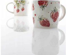 Boltze Keraminis puodelis su braškėmis BRAŠKĖS, 450 ml