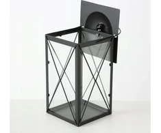 Boltze Metalinis žvakių žibintas, stiklo stiklai, FAROL, 30 cm