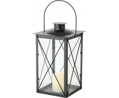Boltze Metalinis žvakių žibintas, stiklo stiklai, FAROL, 30 cm