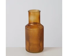 Boltze Ribbed Glass Vaza MISAM, 22 cm