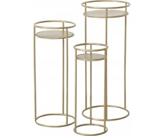 Boltze Rinkinys metaliniai gėlių vazonai RICKY, 3 vnt. 50-70 cm