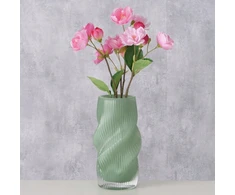 Boltze Smulkinto stiklo vaza, VERESE formos, 19 cm