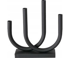 Boltze Tonis metalinė žvakidė, 34 x 33 cm, juoda
