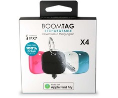 Boompods Boomtag įkraunamas 4 vnt. Juoda, mėlyna, balta, rožinė