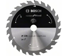 Pjovimo diskas medienai Bosch Standard for Wood 2608837671; 140x20 mm; Z24