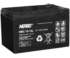 NERBO NBC 15-12L 12V 15Ah AGM ciklinis akumuliatorius