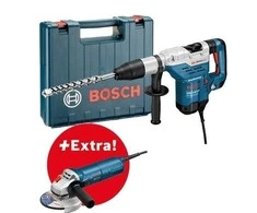 Bosch atskėlimo plaktukas GBH 5-40 DCE lagamine + kampinis šlifuoklis GWS 9-125