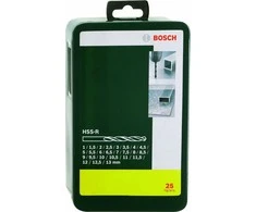 Grąžtas Bosch 25 vnt. HSS-R grąžtų kasetė