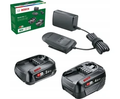 Bosch Bosch pradinis rinkinys 18 V (PBA 2,0 Ah + PBA 4,0 Ah + AL 18 V-20), įkroviklis (juodas, 2 x akumuliatoriai + įkroviklis, POWER FOR ALL ALLIANCE)