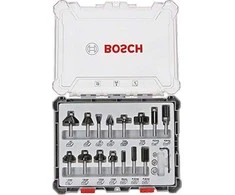 Bosch mišrių frezų rinkinys, 15vnt., 8 mm kotu