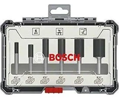 Bosch 6 daliu frezų kompl. 8 mm kotu,"Straight"