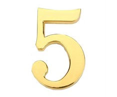 Haushalt Durų numeris "5", aukso spalvos, 45 mm