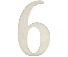 Durų numeris Haushalt SS-6, 6,2 cm x 3,5 cm, nerūdijantis plienas, nerūdijantis plienas