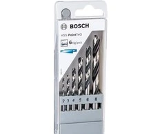 Bosch HSS spiralinių grąžtų „PointTeQ“, 6 dalių rinkinys 2–8 mm (2608577346)