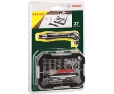 Bosch 26 dalių priedų kompl. su atsuktuvu