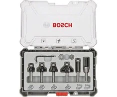 Bosch 6 daliu frezų kompl. 8 mm kotu, "Trim&amp;Edging"