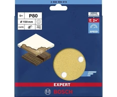 Bosch C470 švitrinis popierius 150mm, G80, 5 vnt