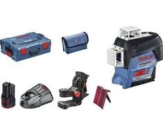 Bosch Linijinis lazerinis nivelyras GLL 3-80 C (1x2.0Ah, BM1, L-Boxx)