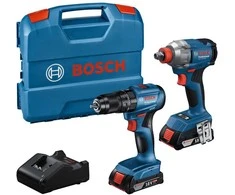 Įrankių rinkinys Bosch 06019N2124 (GDX 18V-285 + GSB 185-LI); 18 V; 2x2,0 Ah akum.