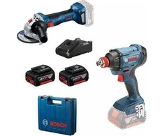 Įrankių rinkinys Bosch 0615990N1U (GDX 180-LI + GWS 180-LI); 18V; 2x4,0 Ah akum.