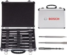 Bosch grąžtų ir kaltų rinkinys lagamine 11 vnt