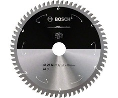 Pjovimo diskas Bosch Standard for Aliuminio 2608837776; 216x30 mm; Z64