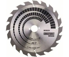 „Bosch PRO Construct“ medienos pjovimo įrankis 250x30x3,2/2,2x20T