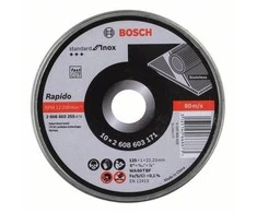 Bosch Pjovimo diskas Rapido 125x22x1mm,INOX 10vnt.