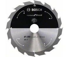 Pjovimo diskas Bosch Standard for Wood 2608837711; 190x30 mm; Z60