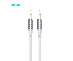 Audio adapteris Bwoo (AUX075) 3,5mm į 3,5mm (p-p) pilkas
