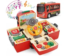 Bounn Edukacinis muzikinis autobusas raudonas vaikams