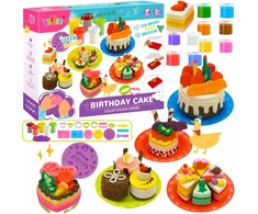 Bounn Plastilino rinkinys gimtadienio tortas 10 spalvų + formelės
