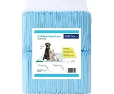 Bounn higieninis įklotas gyvūnams 60x90 cm Sugeriamumas iki 700 ml | 50 vienetų