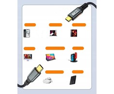 USB kabelis Bounn USB-C - USB-C 2 m juodas (JL-8KC2220-2M)