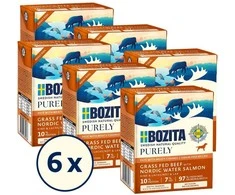 BOZITA Purely Paté Duoprotein jautiena and lašiša - wet dog food - 370g