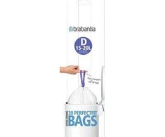 Brabantia Šiukšlių maišai D 15-20L (rit. 20vnt.) - Baltas
