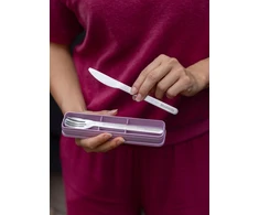 Brabantia 3 dalių stalo įrankių rinkinys Make &amp;amp, Take Lilac Rožinė 241925