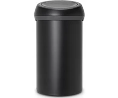 Brabantia Bo Touch skalbinių krepšys, 60 l, mineralinis, mėnulio šviesos, juodas (128981)