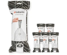 Brabantia atkritumu tvertnes ieliktņi M, 60l, 6x20 maisi, balts