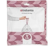 Brabantia Šiukšlių maišeliai V 2-3 L (dalytuve 40 maišelių)