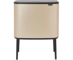 Šiukšlių dėžė Brabantia Bo Touch, 3 x 11 l, Šampano spalvos