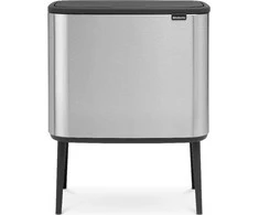 Šiukšlių dėžė Brabantia Bo Touch, 11+23 l, Matinio plieno spalvos