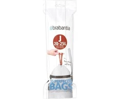 Brabantia atkritumu tvertnes ielikņi J, 23l, 20 maisi rullītī, balti